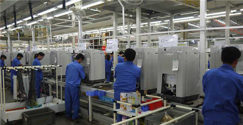 Washing machine assembly line